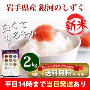 新米 米 2kg 岩手県産 銀河のしずく 1等米 令和5年産 お米 2kg プレミアム特典 あわせ買い 送料無料 北海道・沖縄配送不可 即日発送 クー