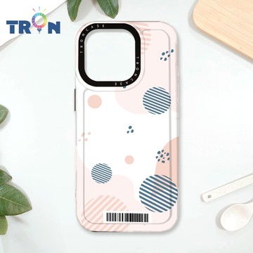 TRON IPhone 16 Pro 和風圓點棉球系列 防摔太空載具殼 透黑 軟硬 手機殼