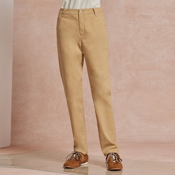 彈性口袋後鬆緊窄管褲