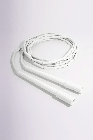 【J3】跳繩 節拍繩 拍子繩 3米 (長柄重拍-星光白)