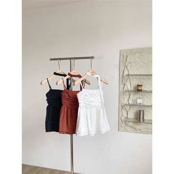 2025夏季新款韓系甜美波點百搭吊帶背心修身顯瘦高級感小眾上衣女