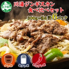 ジンギスカン タレ 塩 辛口タレ 3種 食べ比べ セット 計6パック 羊肉 焼肉 2108