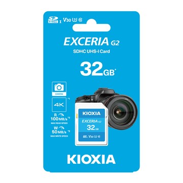 KIOXIA EXCERIA G2 SDHC UHS-I (U3/V30) 32GB 記憶卡(LNEX2L032GG4)