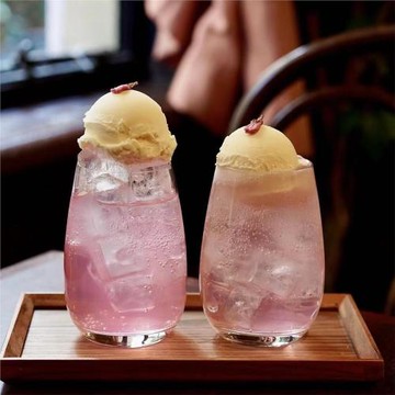 ins 網紅咖啡廳玻璃杯 極簡風咖啡杯 蘇打水杯 韓風奶昔杯冷飲杯