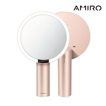 小情人寵愛組【AMIRO】Oath自動感光LED化妝鏡-綺夢花園禮盒-薄霧粉/美妝鏡/LED鏡/led智能觸控化妝鏡/環形補光化妝鏡/補妝鏡/美容鏡燈/情人節禮物/生日送禮