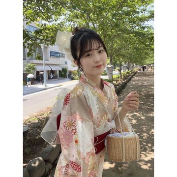 (免運)grl日本傳統和服夏日祭高端滌綸二部式分體花火大會浴衣全新