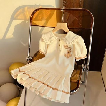 ✨臺灣出貨✨女童學院風連衣裙兒童2026新款夏季裙子公主寶寶洋氣韓版polo衫裙