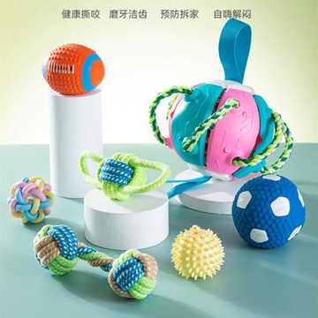 狗狗磨牙玩具耐咬發聲自嗨玩具球寵物用品柴犬邊牧泰迪法斗斗牛犬