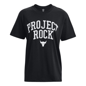 (WMNS) Under Armour Project Rock Heavyweight Campus T-Shirt 'Black'