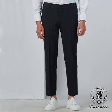 【BARONECE】彈性輕量修身休閒西褲_黑(8241SL-15)
