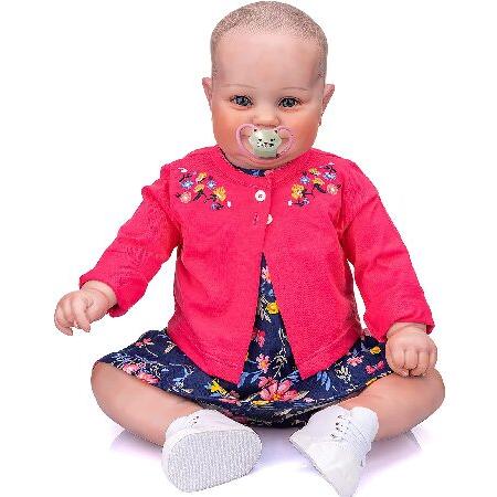 TERABITHIA 24 Inches Real Baby Size Lifelike Smile Silicone Vinyl