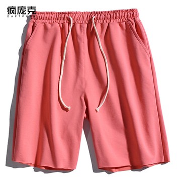 短褲女夏薄款寬松新款ins潮牌闊腿休閑運動五分褲男女中褲子