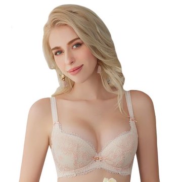 思薇爾 撩波芙花春漾系列D-F罩蕾絲包覆女內衣(雅漾膚)