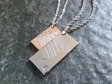 【絕版出清品】愛一對  男女款個性墬牌 中性設計 不