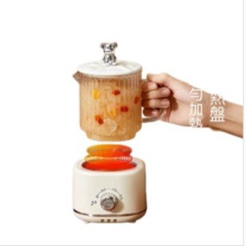 便利生活小物 0.8L 迷你養生電燉杯禮盒組 360W 三檔控溫玻璃煮茶壺 辦公室花茶甜品專用附攪拌勺