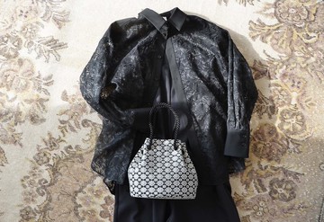 【數量限定 頂級款】義大利製 四葉幸運草圖案 提花 2way 海洋風手提包 單色調