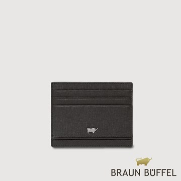 【BRAUN BUFFEL】維克多-D2 6卡卡夾-黑色(德國小金牛台灣總代理)/BF512-151-BK