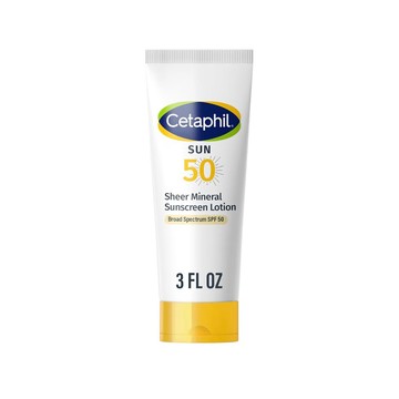 美國🇺🇸境內版 舒特膚Cetaphil Sheer Mineral 防曬乳液 88.7 毫升100%礦物防曬 SPF50