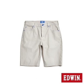 EDWIN 男裝 EDGE JERSEYS 迦績合身牛仔短褲-淺灰色