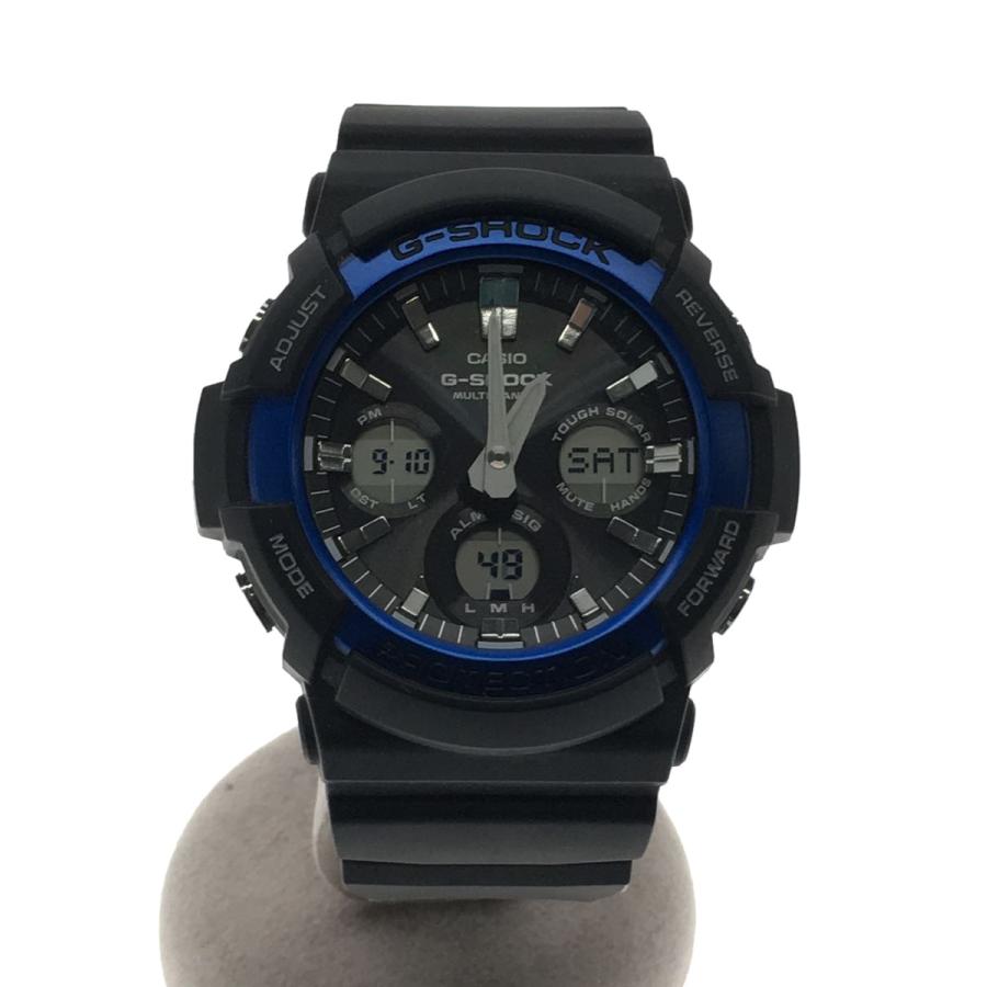 CASIO◇クォーツ腕時計 G SHOCK/デジアナ/ラバー/BLK