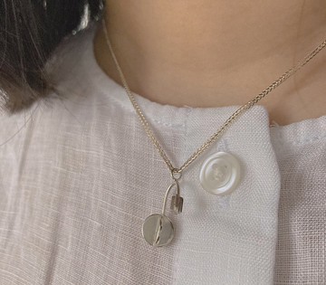 【幾何行星 圓】純銀項鍊 簡約項鍊 設計師手作商品