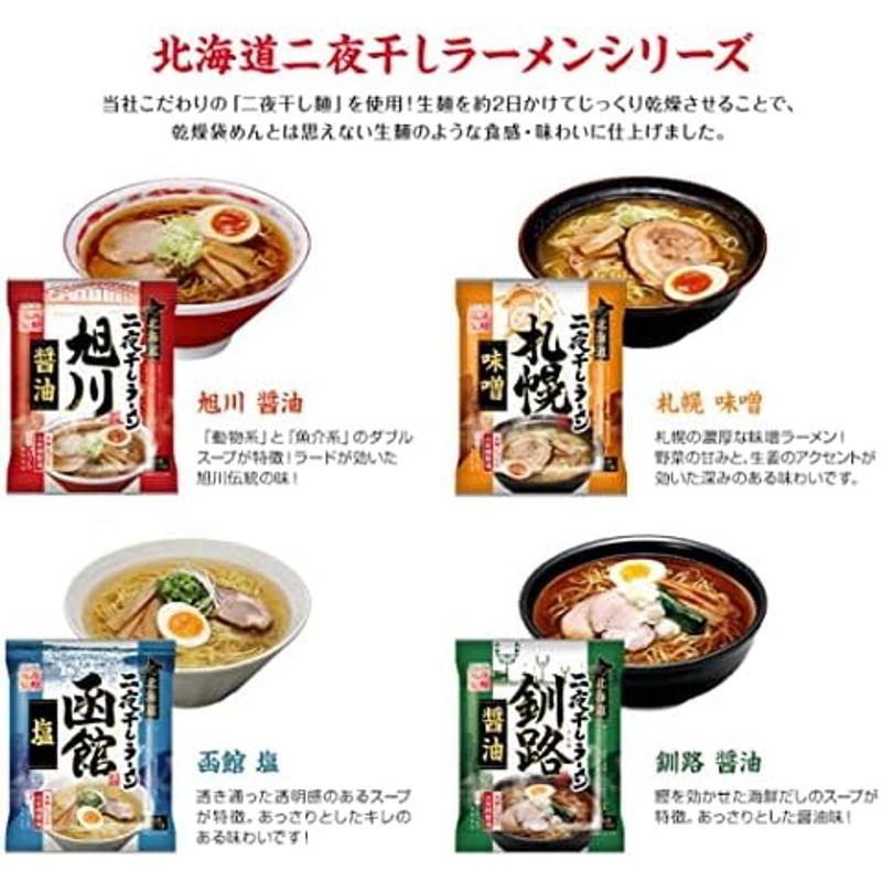 藤原製麺 ラーメン 乾麺 詰め合わせ 12食 まとめ買い ウェットティッシュ セット (北海道二夜干しラーメン4種3袋)