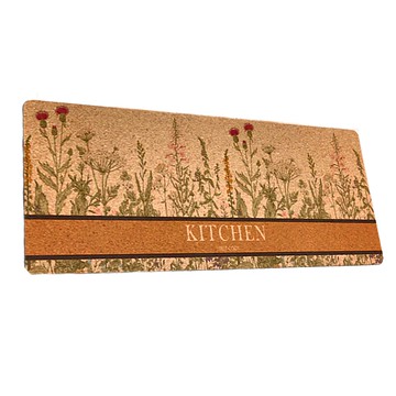 半島良品 天然軟木防滑防霉地墊 長款  120 x 45cm  田園  1個