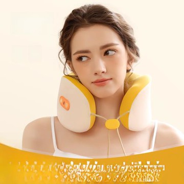 電動按摩熱敷U型枕飛機旅行脖子護頸U形頸椎枕頭便攜坐車睡覺神器