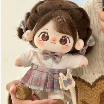 妙妙棉花娃娃20cm可換裝娃衣有骨架毛絨公仔人形玩偶女娃女生禮物