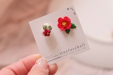 2024新春過年鈎針編織 耳*雪兔+ 山茶花