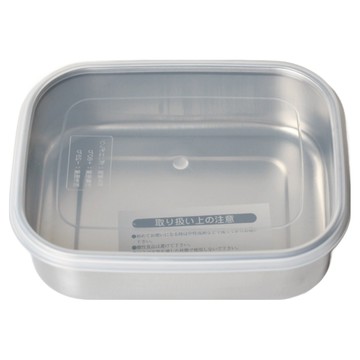 EBM 18-8不鏽鋼保鮮盒 深型 1050ml 蓋子是聚乙烯材質 耐熱50度 耐冷-30度  M(155 x 115 x 70mm)  1個