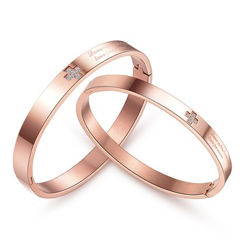 情人手環・忠貞戀人・玫金款・客製刻字