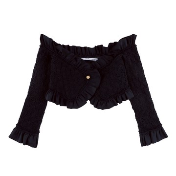 alexanderwang 皺褶露肩開襟衫