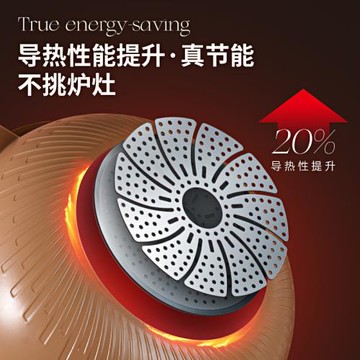 跨境yetele陶土不粘鍋家用微壓炒鍋平底燃氣灶電磁爐麥飯石不沾鍋