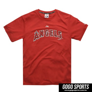 Majestic大聯盟經典吸濕排汗短袖T-紅