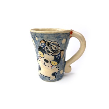 Nice Little Clay 手工鈴鐺杯 可愛貓 0101-154