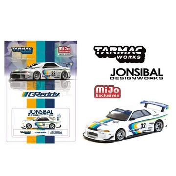 Tarmac × MiJo 1/64 Nissan Skyline GT-R R32 寬體 JONSIBAL 吊卡模型車