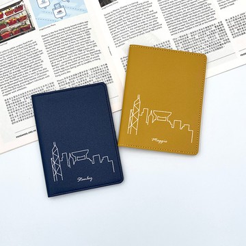 【客製化】【香港夜景(自訂名字)】護照套訂製