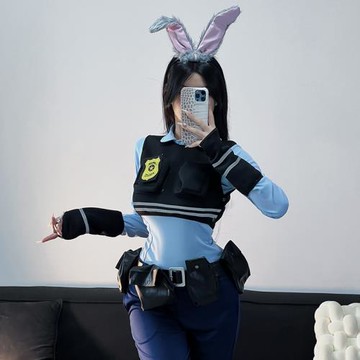 cosplay朱迪兔子警官制服套裝純欲性感舞臺裝兔女郎派對服cos女警
