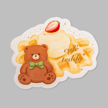 cafe teddy 貼紙 鬆餅