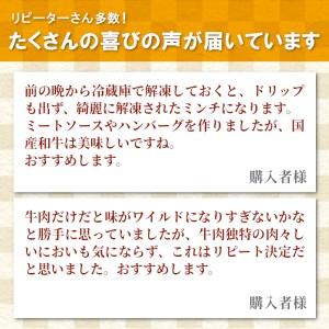 ふるさと納税 信州高原和牛 ミンチ 1kg (500g×2) 国産黒毛和牛 ハンバーグ 長野県根羽村