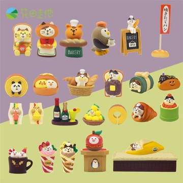 日式貓咪雜貨ZAKKA食玩INS面包烘焙咖啡店裝飾拍攝道具微縮擺件