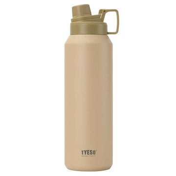 TYESO 泰碩 304不鏽鋼磨砂系列運動保溫水壺  摩卡色  1500ml  1個