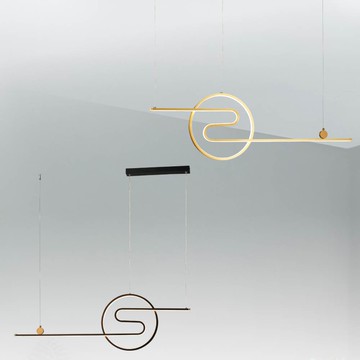 LED 現代幾何圖形吊燈 (附遙控) 38-80311、80312