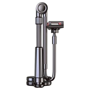 QLZHS 鋁合金萬向懸臂式平板支架 夾式床頭懶人手機支架/直播支架  黑色  1個