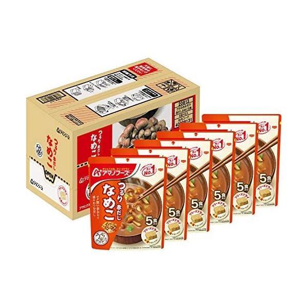 アサヒグループ食品 アマノフーズ うちのおみそ汁赤だしなめこ5食 ×6袋 (5食 (x 6))