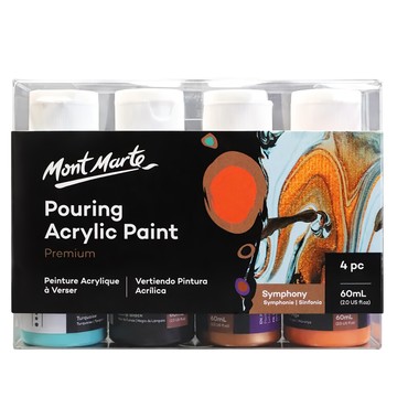 Mont Marte 蒙瑪特 流動壓克力顏料套組 60ml 4罐入  4色