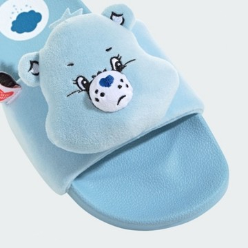 Adidas 愛迪達 Adilette W KH9954 女 拖鞋 水藍 Care Bears 絨毛
