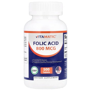 Vitamatic, 葉酸，800 微克，500 片