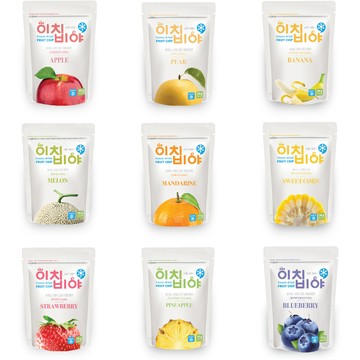 Ichibiya 優質冷凍乾燥水果脆片9件套組 蘋果20g、梨子20g、香蕉20g、哈密瓜15g、柑橘17g、玉米30g、草莓15g、鳳梨15g、藍莓15g  167g  1套